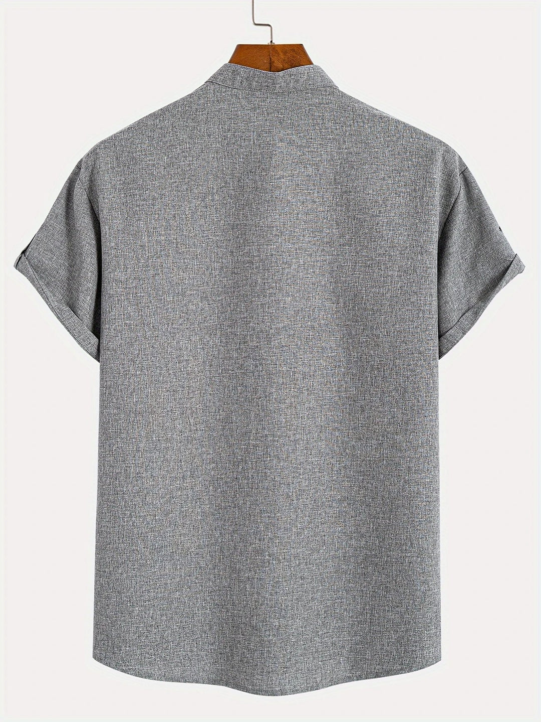 Javier | Elegante camisa de manga corta con cuello alto