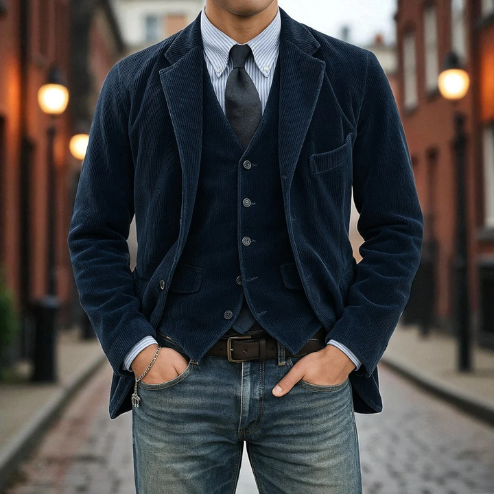 Alfredo | Conjunto de 2 piezas: Blazer y Chaleco de Pana