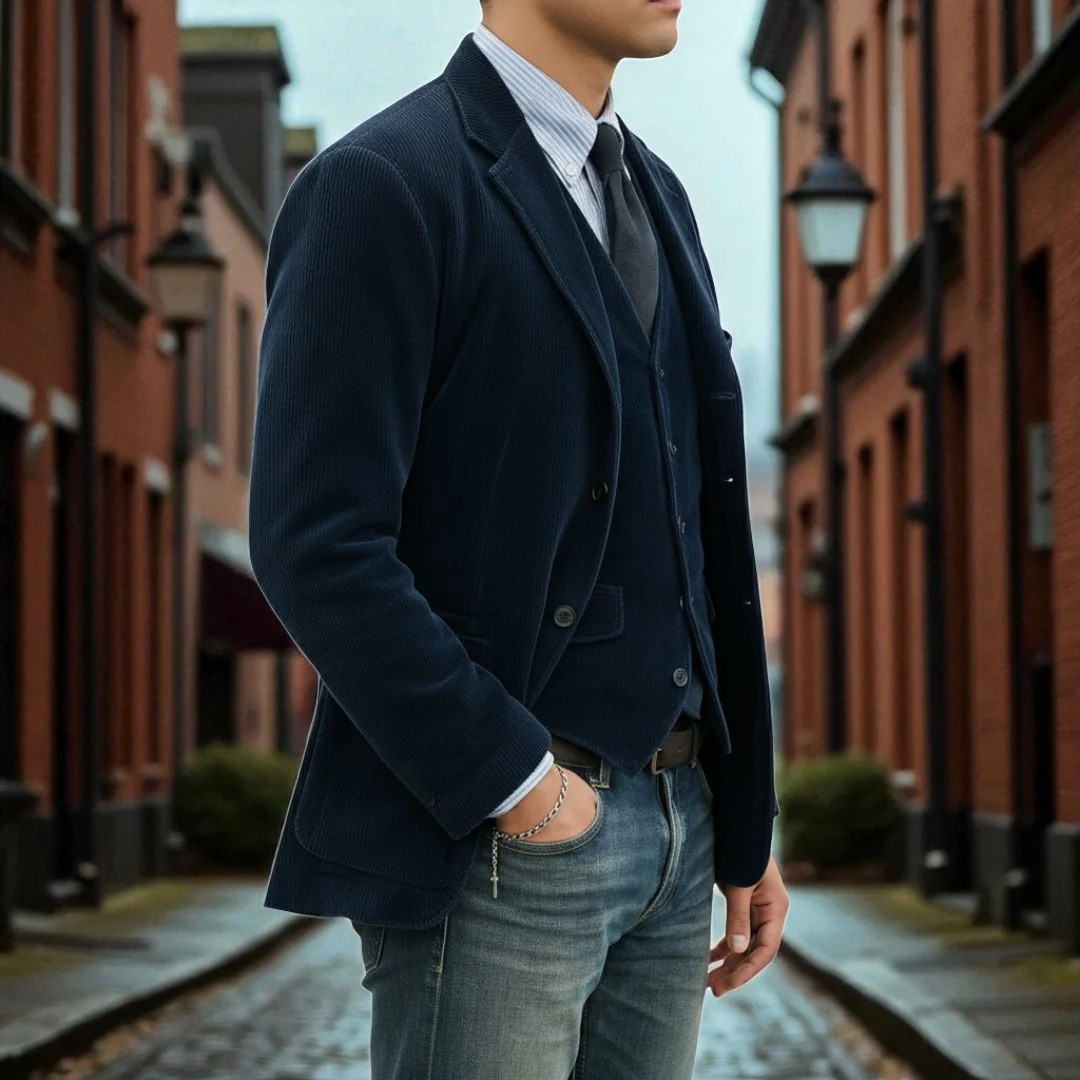 Alfredo | Conjunto de 2 piezas: Blazer y Chaleco de Pana