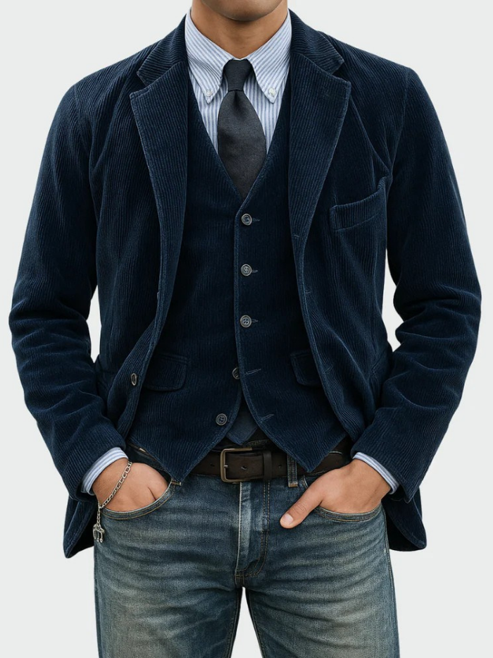 Alfredo | Conjunto de 2 piezas: Blazer y Chaleco de Pana