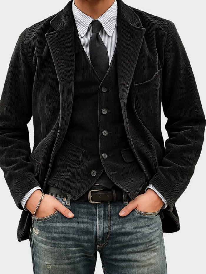 Alfredo | Conjunto de 2 piezas: Blazer y Chaleco de Pana