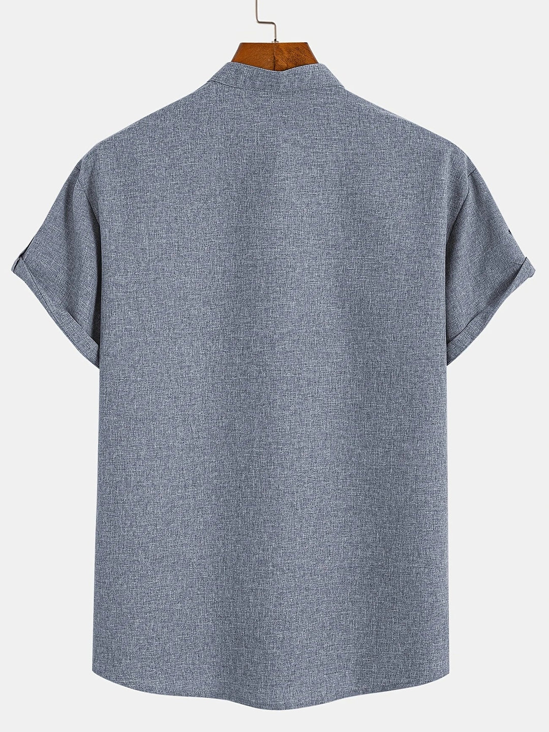 Javier | Elegante camisa de manga corta con cuello alto