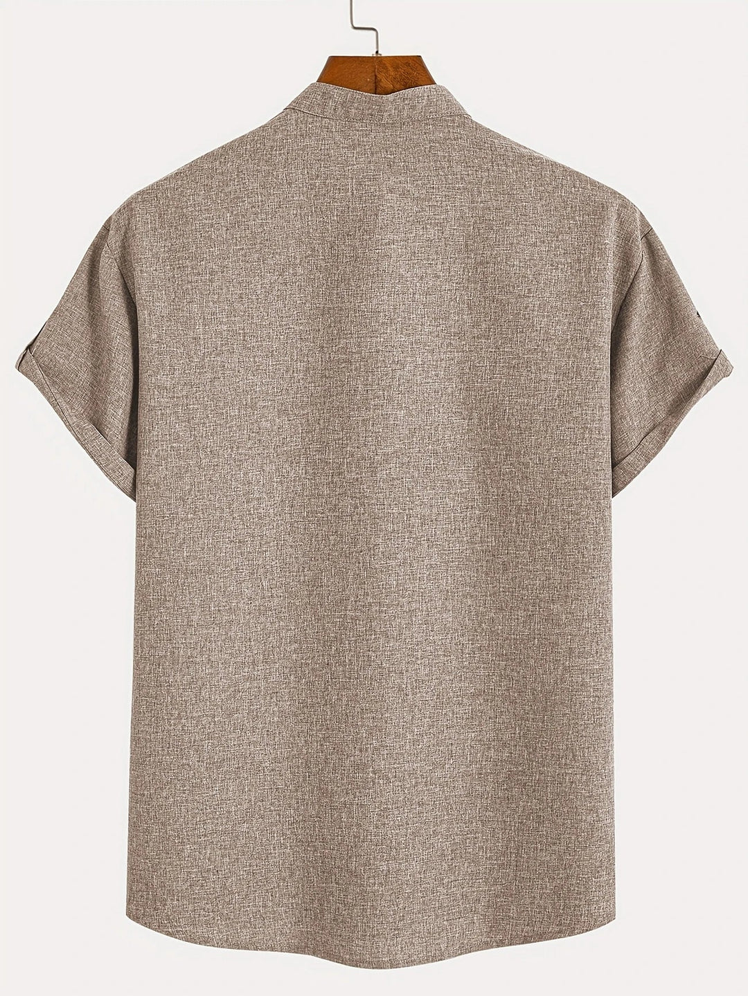 Javier | Elegante camisa de manga corta con cuello alto