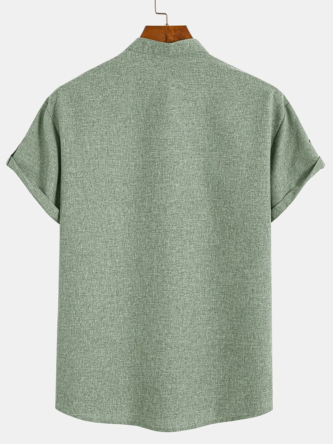 Javier | Elegante camisa de manga corta con cuello alto