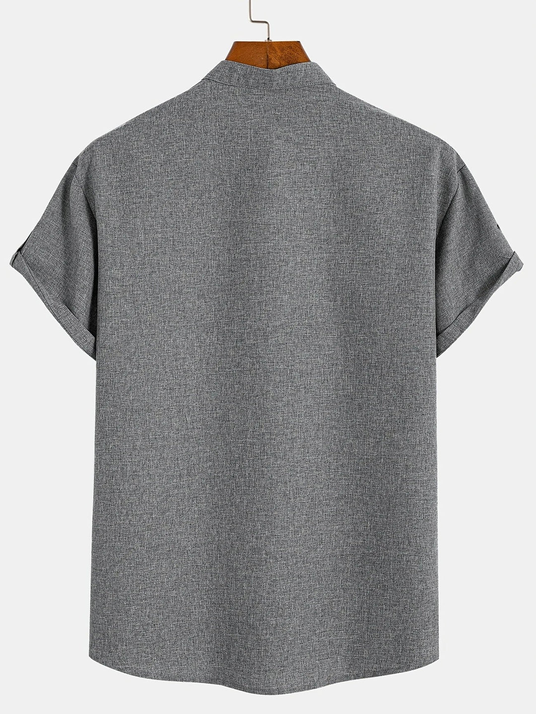 Javier | Elegante camisa de manga corta con cuello alto