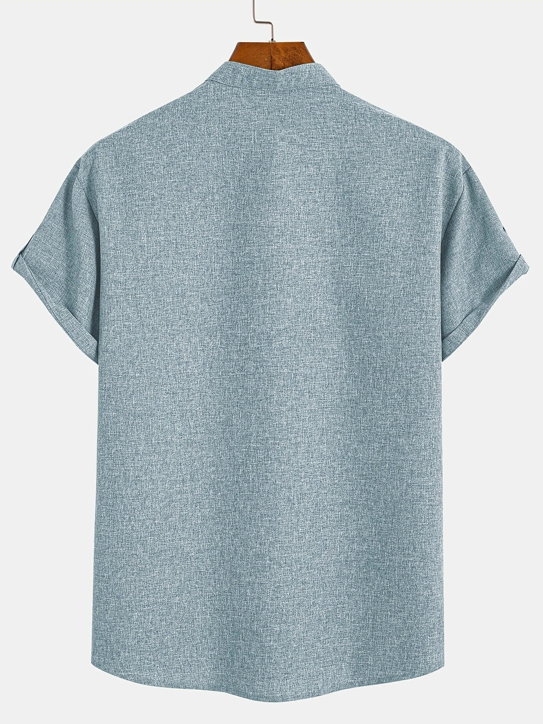 Javier | Elegante camisa de manga corta con cuello alto