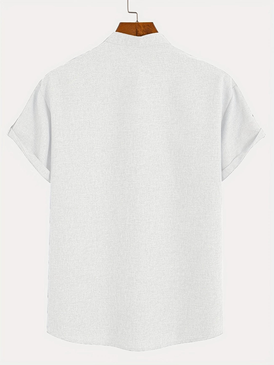 Javier | Elegante camisa de manga corta con cuello alto