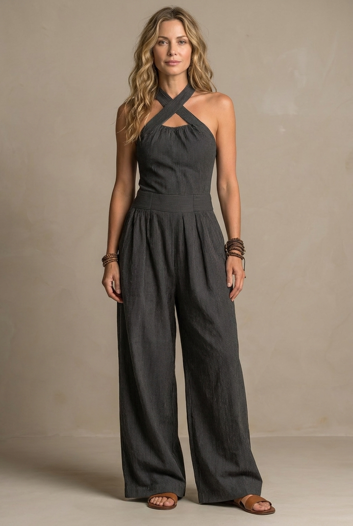 Soraya | Mono Elegante Escote Cruzado